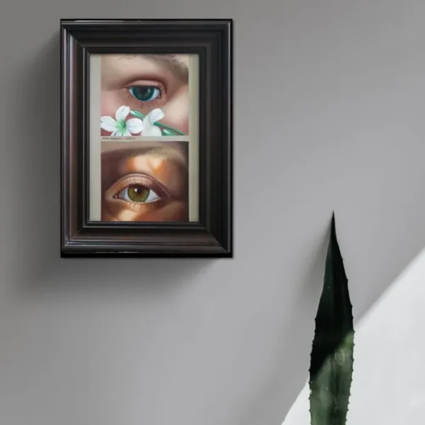 تابلو نقاشی رنگ روغن چشم ها