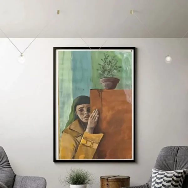 تابلو نقاشی دختر منتظر