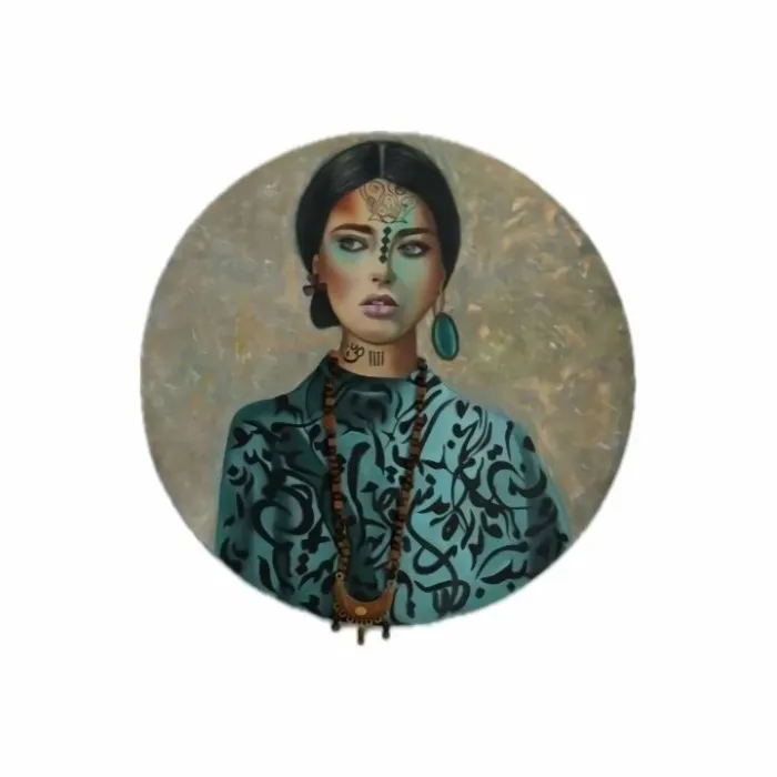 تایبو نقاشی چهره دکوراتیو همراه با خط