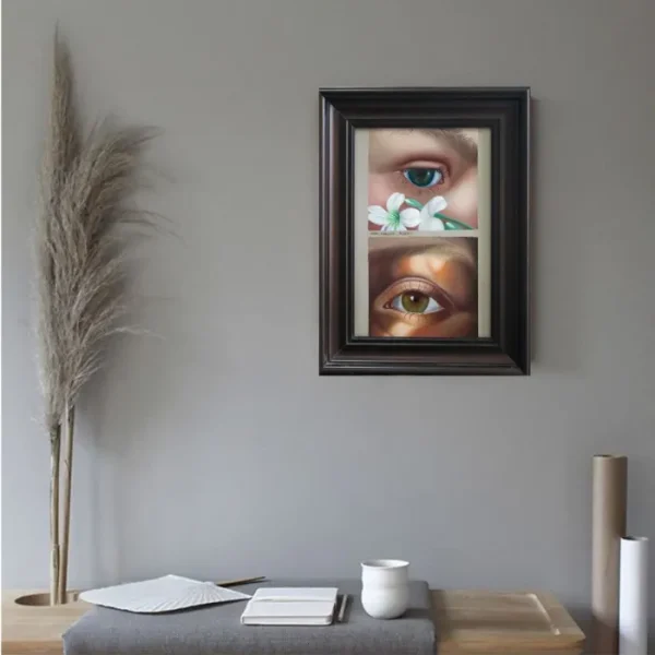 تابلو نقاشی رنگ روغن چشم ها