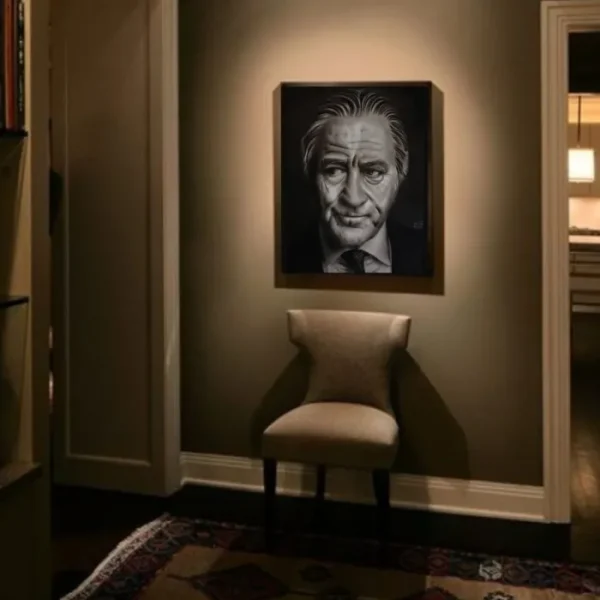 تابلو نقاشی سیاه قلم چهره معروف