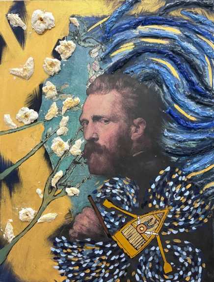 نقاشی چهره میکس مدیا