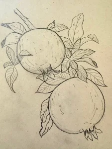 عکس نقاشی شب یلدا برای معلم