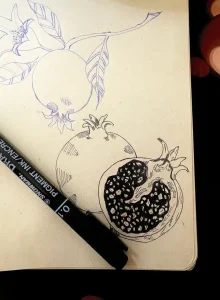 نقاشی شب یلدا برای کلاس چهارم